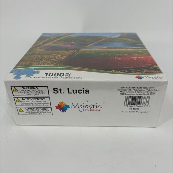 Majestic Puzzles St. Lucia 1,000 Pieces 20 x 27 Jigsaw Puzzle New Factory Sealed - Picture 2 of 6
